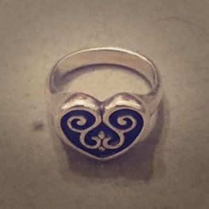 James Avery heart scroll ring